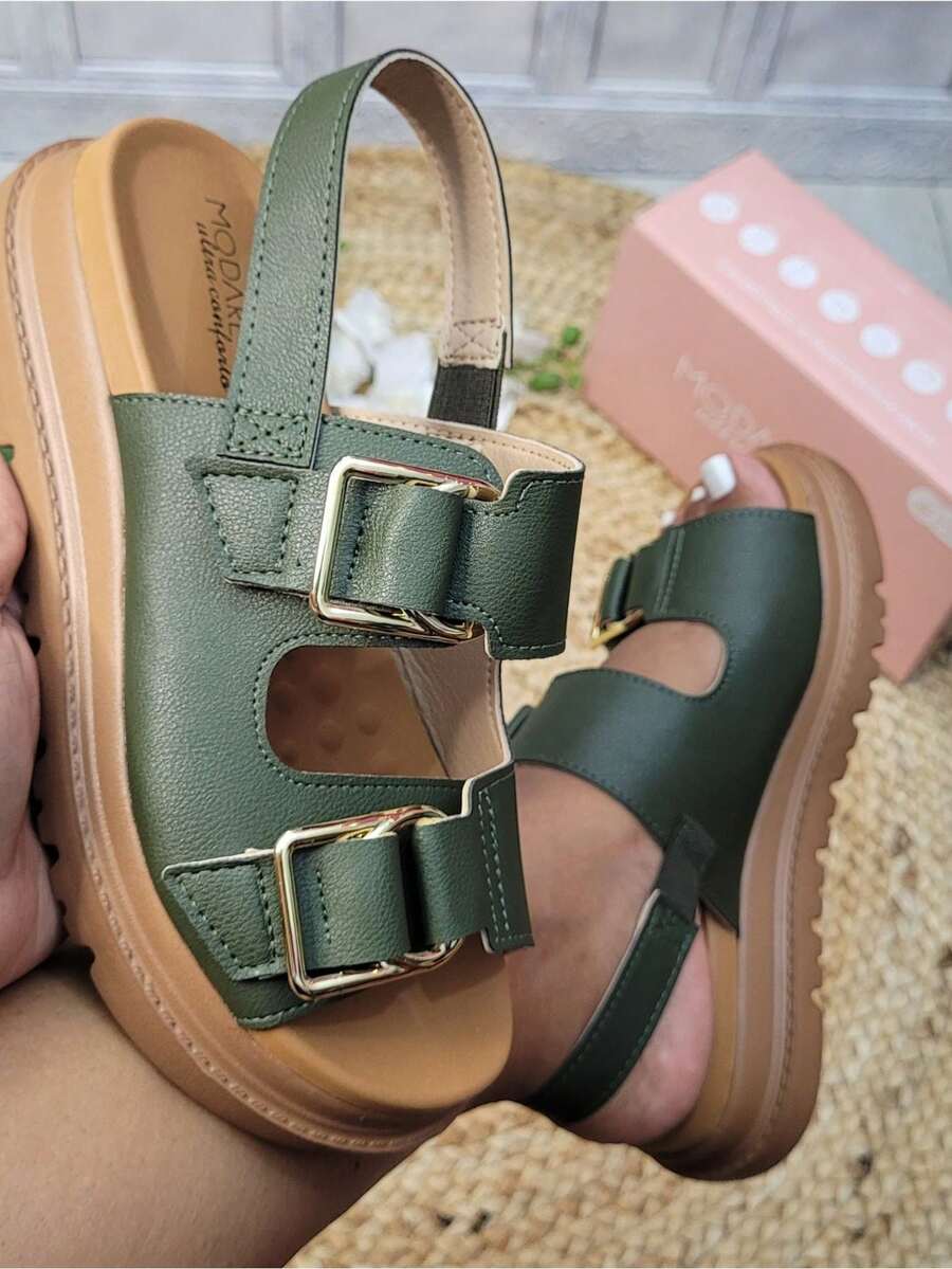 Modare Women's Ultra Comfort Platform Sandal - Verde Oliva - Ver 1