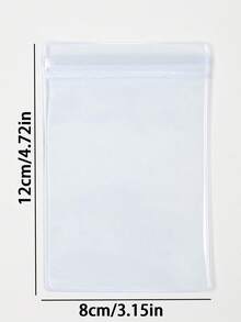 5/10/30个装防水防尘透明药袋，可重复使用，透明塑料药包，自封式旅行医疗收纳袋，适用于存放药丸和小物件。透明首饰袋，按压式封口，方便旅行的首饰袋，药袋。 - 無色 - 查看 8