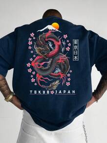 Camiseta de manga corta holgada y con estampado de moda para hombre | Diseño exquisito | Esencial de verano | Fácil de combinar, muestra tu estilo