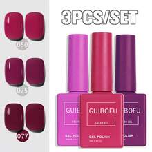 Set de 3 piezas de esmalte de uñas de gel, 0.51oz - 120 colores, arte de uñas de primavera, purpurina semi-permanente, kit de barniz para remojo para manicura y diseño de uñas, un color por frasco
