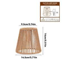 1pc/3pcs/4pcs Creative Paper Rope Handwoven Lampshade, Southeast Asian Style For Home, Hotel, Living Room, Bedroom, Dining Room