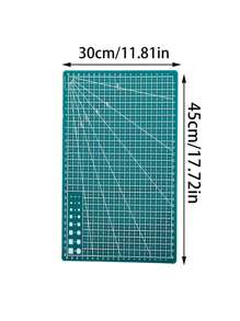 1 pezzo Tappetino da taglio multicolore, adatto per patchwork, carta, argilla e artigianato, taglia A3 in materiale PP - Forniture per ufficio e scuola, tappetino da taglio artigianale di precisione A3 rotante, materiale PP, adatto per cucito e progetti fai da te