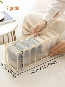 [Women's Essential] Large Capacity Foldable Underwear/Socks/Bra Storage Organizer Set (6/7/11 Grids) | Space-Saving Drawer & Closet Organizer | Multi-Functional Fabric Storage Box For Dorm/Bedroom Wardrobe Storage Box Underwear Organizer, Foldable Underwear Divider Organizer, Closet Organizer Divider, Bra Drawer Organizer For Home Use