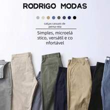 Men's Colorful Trousers Tailored Sport Slim Knife Pocket Built-In Pocket - Màu be - Xem 4
