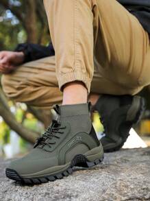 Zapatos resistentes para senderismo al aire libre, zapatos para escalar montañas antideslizantes, zapatos transpirables de suela gruesa anti-pinchazos, zapatos versátiles deportivos y casuales