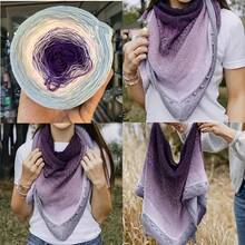 300g Colorful Pure Cotton Cake Gradient Cotton Rainbow DIY Scarf Shawl Skirt Wool Yarn Crochet - Multicolor - View 6
