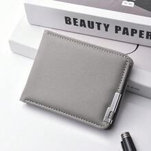 Men's Casual Horizontal Wallet PU Leather Credit Card/ID Holder Bifold Short Wallet Suitable For Men Wallet Mini Wallet Purse Wallet Small Wallet School Supplies