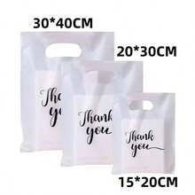 100 Stücke elegante "Danke" Geschenktüten - Schwarz & Gold Schreibschrift wiederverwendbare Plastiktaschen, flache Papiertüten, Plastiktragetaschen, Hochzeit Party Geburtstag Geschenkverpackung, Taschen für Schmuck & Kosmetik. Perfekt für Einzelhandelsgeschäfte, Boutiquen, Partys, Firmenereignisse, Geburtstage, Feiertags-Verpackung, Weihnachten & Valentinstag.