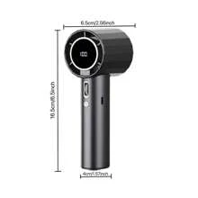 1PC Portable Handheld Turbo Fan 1800mAh 100 Gear High-Speed Cooler Rechargeable Digital Display Desk Fan For Outdoor