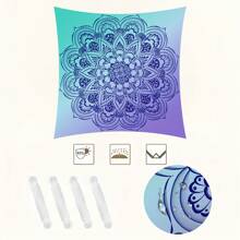1 Pc Multi Color Dazzle Pattern Fresh, Light And Simple Style Outdoor Multi-Purpose Sunshade Polyester Screen Printing Camping, Picnic, Beach Use