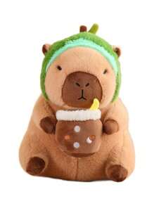 1PC30cm 11.81in Soft Capybara Transforming Capybara Doll Burger Toast Avocado Transforming Capybara Plush Toys For Kids Birthday Gift Home Decoration Valentine's Day Gift For Girls Sofa Pillow