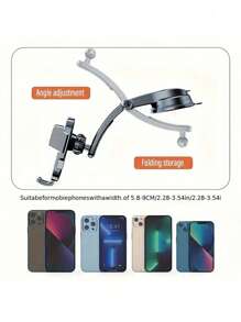 1 pieza Nuevo soporte de teléfono para coche con ventosa, soporte de navegación multifunción giratorio universal para camión y coche, soporte de teléfono para coche ajustable con ventosa compatible con iPhone y teléfonos Android, regalo para cumpleaños, familiares y amigos para soporte de teléfono en salida de aire acondicionado del coche, accesorios de coche