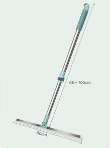 1 Piece, Stainless Steel Extendable Silicone Magic Broom (35cm/50cm Optional), Floor Scraper, Bathroom Scraper, Window Scraper, Water Scraper, Magic Broom For Floors, Glass, Tiles, Windows, Bathrooms, Removing Water, Dust, Pet Hair, Cleaning Supplies, Cleaning Tools.