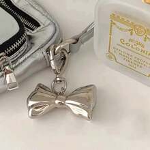 Yupsk Elegant Sweet Beads Pearl Bowknot Keychain Heart Pendant Keyring Y2K Aesthetic Key Chain Holder For Girl Bag Accessories