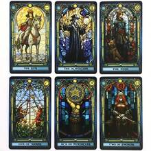 Stained Glass Tarot Cards - Premium Paper Board Game Deck For Divination & Insight - Yellow - View 2