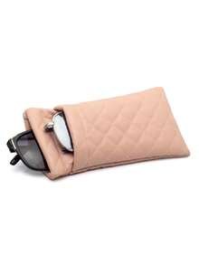 MIYIN 1 Piece Soft PU Double Glasses Case Sunglasses Pouch Holder Organizer Storage For Daily- Portable Squeeze Top Leather Glasses Case Minimalist Solid Color Argyle Anti-Scratch Glasses Storage Bag Eyewear Accessories Sunglasses, Sunglasses, Reading Glasses, Myopia Glasses, Astigmatism Glasses Storage Bag For Men And Women Back To School School Bag Travel Essentials Travel Organizer For Beach Summer Vacation Travel Accessories Travel Bag Vacation Holiday School Stuff Sunglasses Women