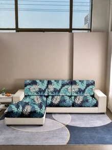 1pc Milk Silk Fabric Non-Slip Elastic Decorative Sofa Seat Cushion Cover, Outdoor Sofa Backrest Cover, Single/Double/Three/Four-Seater Sizes Available, Pet-Friendly, 4-Season Use