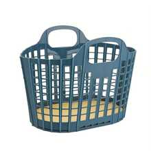 1pc Foldable Dirty Clothes Storage Basket - Modern Simple Large Capacity Laundry Basket, Home Bathroom Seam Storage Basket, Portable Folding Design Suitable For Dirty Clothes/Toys/Cosmetics Storage, White/Pink/Blue, Back To School