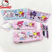 Sanrio 2PCS Sanrio Stationery Set: Cartoon Pencil Case + Random Sanrio Pen, Large Capacity, Ideal For Holiday Gifts