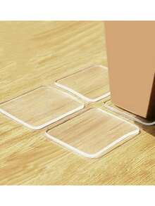 4 piezas, Alfombrilla de silicona transparente antideslizante, Alfombra amortiguadora de golpes y reductora de ruido para lavadora, Alfombra amortiguadora de golpes para lavadora y muebles, Acabado metálico duradero, Ideal para uso en el baño - Multicolor - Ver 9