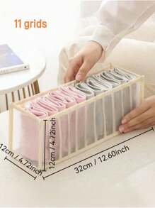 [Women's Essential] Large Capacity Foldable Underwear/Socks/Bra Storage Organizer Set (6/7/11 Grids) | Space-Saving Drawer & Closet Organizer | Multi-Functional Fabric Storage Box For Dorm/Bedroom Wardrobe Storage Box Underwear Organizer, Foldable Underwear Divider Organizer, Closet Organizer Divider, Bra Drawer Organizer For Home Use