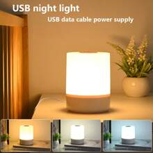 USB LED Touch Sensor Night Light - Dimmable 3-Color Bedside Lamp, Portable Mini LED Nightlight, Nursing Light For Baby, Soft Lighting, For Bedroom Decor, Lighting Decoration, USB Powered