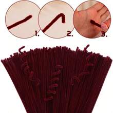50/100/200/300 Uds. Limpiapipas rojos Ancora, tallos de chenilla rojos Ancora, limpiapipas rojos Ancora a granel para manualidades, suministros de manualidades con palitos peludos, limpiapipas de arte, limpiapipas de colores creativos para manualidades DIY y decoraciones de festivales