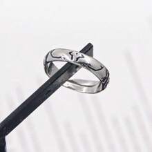 1pc Sukuna Tattoo Design Accessory Set - Adjustable Ring And Earrings, Cosplay Prop Halloween
