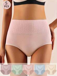 5 Pack Ladies Underwear, Soft Skin-Friendly Comfortable Moisture Wicking Elegant Simple Solid & Striped Design
