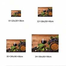 Wine Wall Art Decor For Kitchen Dining Room Grapes Fruit Canvas Wine Bottle Pictures Paintings Modern Artwork Decorations - Multicolor - View 8