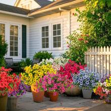 1/ 2/ 10/ 20 قطعة أزهار صناعية للديكور الخارجي، سبعة باقات صغيرة من الورود البنفسجية الاصطناعية من نبات الكافور، نباتات اصطناعية ملونة مقاومة للاستخدام في الحديقة والشرفة والسرداب، ديكور واقعي للشرفة والحديقة والمنزل