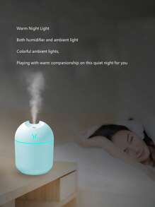 1 pièce Diffuseur d'huiles essentielles avec double fonction d'humidificateur et de vaporisateur de plantes. Mode de brouillard froid pour soulager la sécheresse, associé à une veilleuse silencieuse pour créer une ambiance relaxante. Convient pour la maison, le bureau, la chambre à coucher et d'autres scénarios, pour un espace confortable