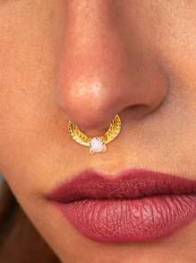 925 Sterling Silver Fashion Multi-Purpose Nose Ring/Nose Stud/Earring/Ear Cuff/Ear Clip Piercing Jewelry, Suitable For Various Occasions