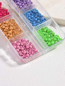 糖果色美甲珠、马卡龙鱼子酱珠 3D 钢球用于美甲设计装饰混合钢球迷你美甲饰品 - 彩色 - 查看 7