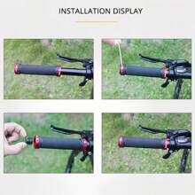 Fahrrad Gummi Lenkergriffe mit Metallverriegelung, rutschfeste Fahrrad Lenkerbezüge, Fahrrad Zubehör