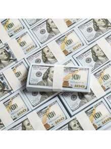 1 peça de 30*15 mm, réplica de papel com valor nominal de $ 100, 100/200 peças de 11,2 cm*4,6 cm, réplica de papel com valor nominal de $ 100, 100/200 réplicas de papel com valor nominal de $ 100, pode ser usado para origami de feriados, papel para atmosfera de festa, notas falsas, buquê de papel para dinheiro de 11,2 cm*4,6 cm para o Dia dos Namorados