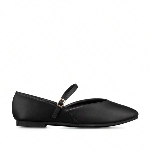 1 Paar schlichte elegante glänzende Lackleder Mary Jane Lässig Schuhe, geeignet für Outdoor und im Büro, Frühling/Sommer