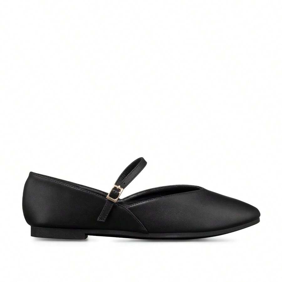 1 Paar schlichte elegante glänzende Lackleder Mary Jane Lässig Schuhe, geeignet für Outdoor und im Büro, Frühling/Sommer