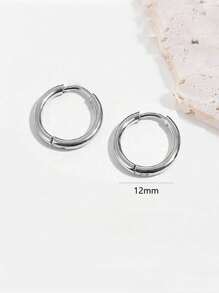 Set de 8 aros de aro grueso de acero inoxidable para mujer y hombre, chapados en oro de 18 quilates, para cartílago de la oreja