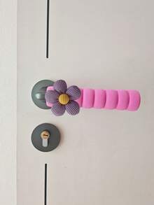 Joivida 1/2 pièce(s) Tampons de porte à motif floral, housses de protection douces et chaudes, universelles pour portes gauche et droite, protection anti-statique pour la maison