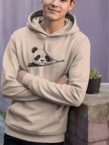 Women Sweatshirts - 卡其色 - 查看 1