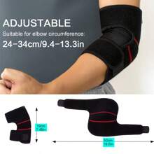 1 Pc - Adjustable Compression Elbow Brace, Two-Way Cross Fixed Elbow Support, Sports Arm Brace For Tennis, Golf, Badminton, Weightlifting, Daily Fitness, Basketball, Black, Men & Women Gym Gym Accessories Coderas