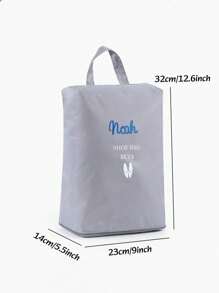 1 pièce Sac de rangement pour chaussures avec broderie personnalisée du nom, grand espace de rangement, portable et organisateur de voyage pour chaussures, sac à chaussures imperméable et anti-poussière, convient pour la gym, les sports, les voyages. Cadeau idéal pour la famille, les amis, la mère, le père. Convient pour la fête des mères, la fête des pères, la Saint-Valentin, la Journée des infirmières, Noël, anniversaire.