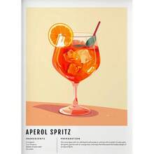 1pc Gift Modern Margarita Alcohol Spritz Aperol Bar Cart Posters Print Wall Arts Canvas Painting Living Room Home Decor Optional Frame - Multicolor - View 32