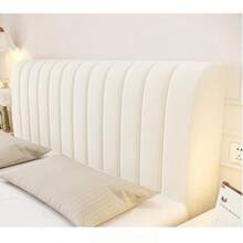 180x65cm Thickened Anti-Collision Headboard Cover, Universal Headboard Protector Cushion - Beige - View 3