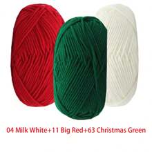 3 pièces de fil de couleur mélangée 100% polyester doux, d'un poids d'environ 75g, 4 fils, convient pour le tricot à la main pour débutants, chapeaux, écharpes, cadeaux, sacs fourre-tout et autres projets DIY