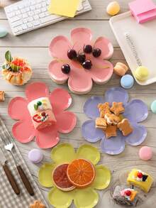 10个7英寸雏菊纸盘，一次性雏菊纸盘，春季雏菊派对纸盘，可爱花卉纸盘，雏菊派对用品，生日，婚礼，派对装饰，万圣节，圣诞节，感恩节，丰收节，秋季装饰，礼物，不给糖就捣蛋 - 多 - 查看 5