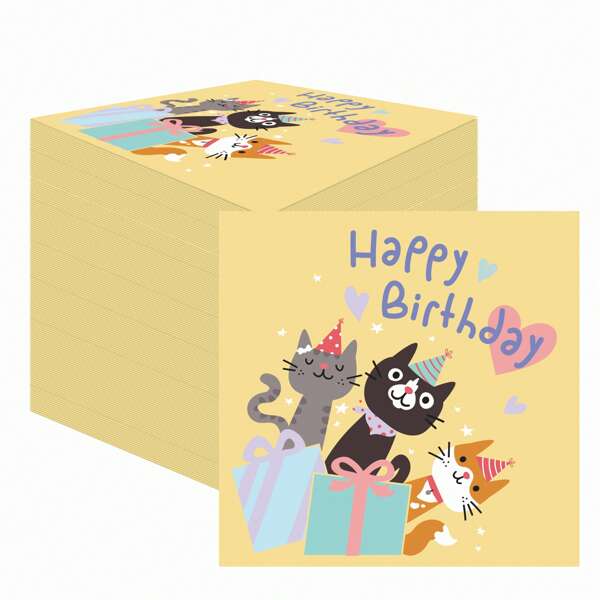 16pcs Expanded 13 Inch, Multi-Color Printed Napkins, Cocktail Napkins, Beverage Napkins, Disposable Napkins, Suitable For Daily Use, Lunch, Dinner, Gatherings, Weddings, Birthdays, Parties And More Occasions