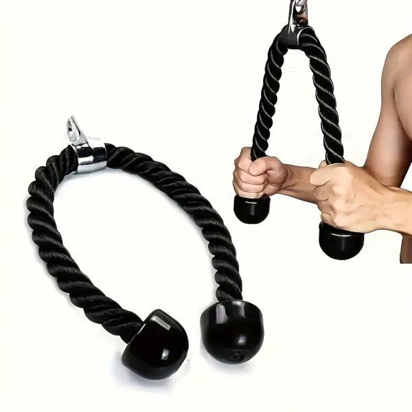27,55 Zoll langes Seil Fitness Seilzug Zubehör für Trizeps, leicht zu greifen und rutschfest LAT Seilzug Accessoire Fitness Seil (1 Stück), Fitnessstudio