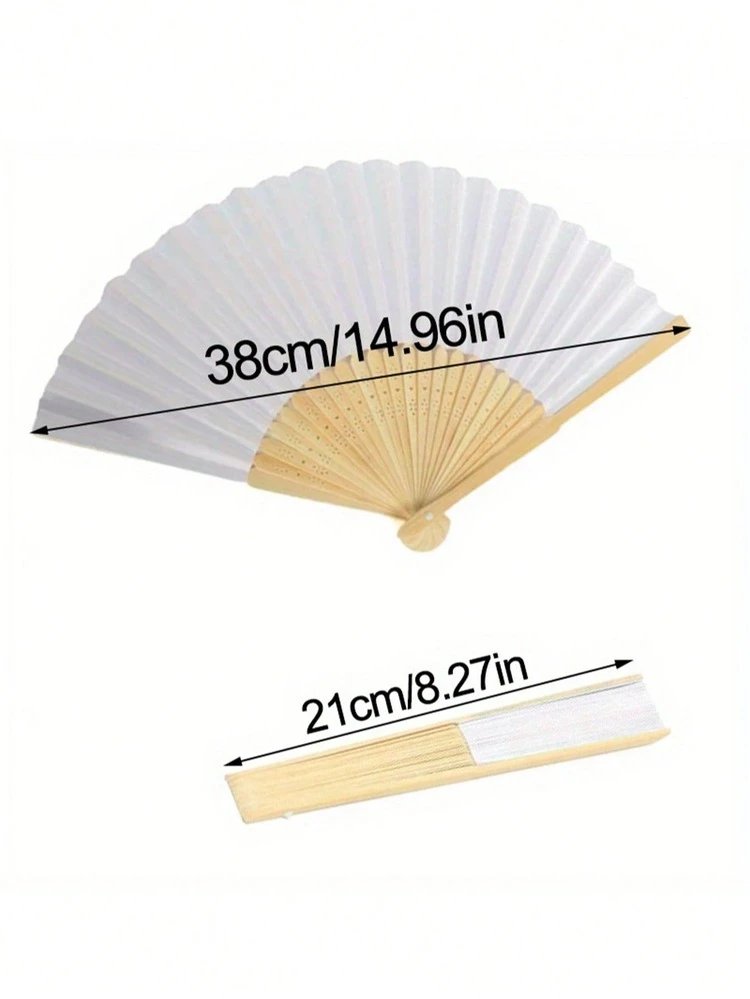 1/5/10/20/30 pezzi Ventaglio di carta bianco, ventaglio pieghevole in bambù bianco, ventaglio portatile, ventaglio di carta piegato, ventilatore di bambù fai da te, ventilatore per decorazione di feste di compleanno, fidanzamento, laurea, matrimonio, decorazione per camera da letto, casa, tavolo centrale, per spettacoli, foto, decorazione per casa, ufficio, soggiorno - Bianco - Visualizzare 4